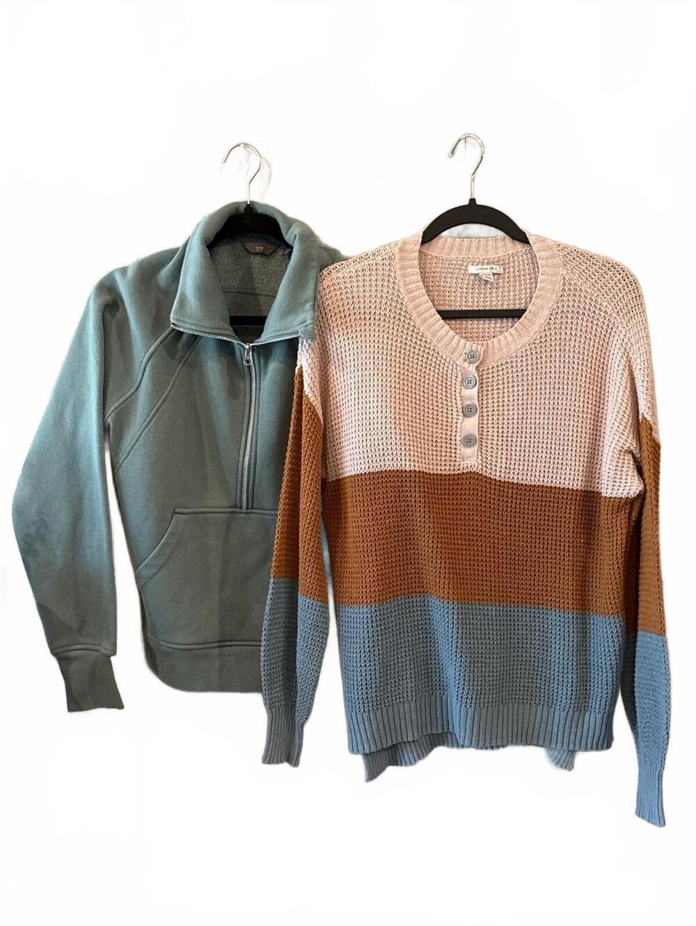 Danskin Half-Zip Pullover and American Eagle Colorblock Knit Sweater Set